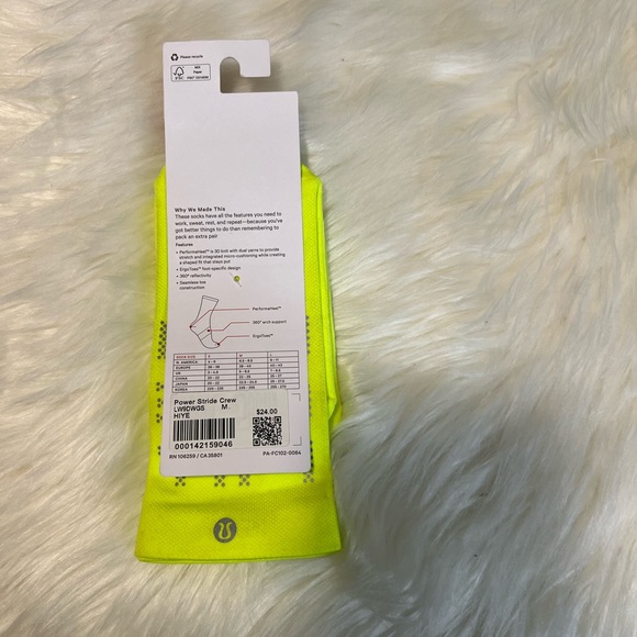 Lululemon Power Stride Crew Socks Reflective - Picture 2 of 2